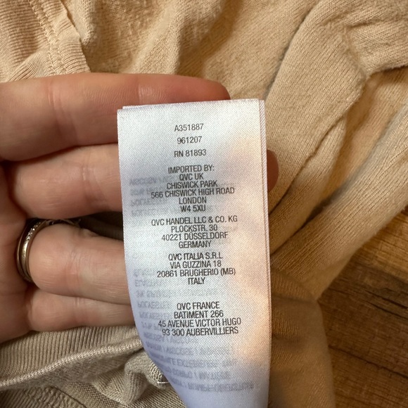 Peace Love World Bree Nude Bell Sleeve Faux Neck Comfy Knit Tunic Top Size L - Picture 9 of 9